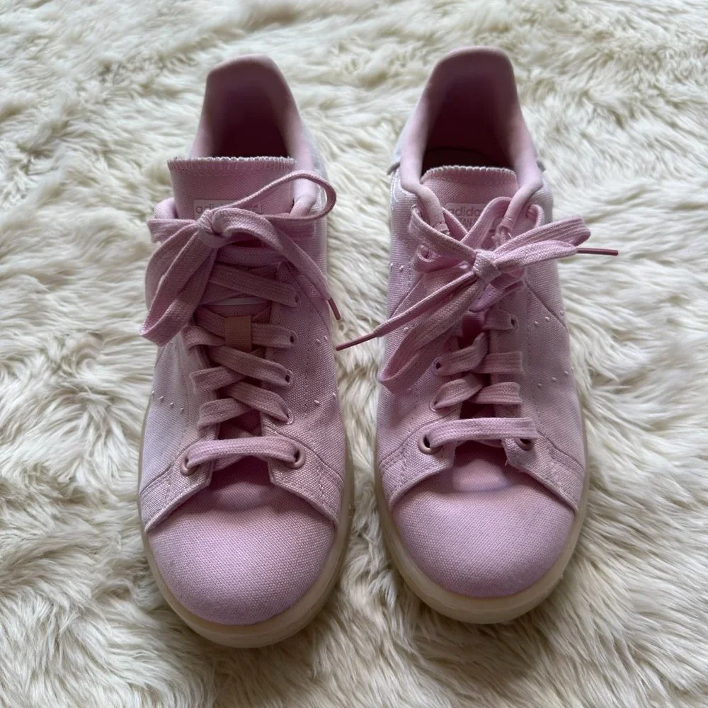 Adidas Stan Smith Pink Sneakers Women's 6.5 - Picture 3 of 8